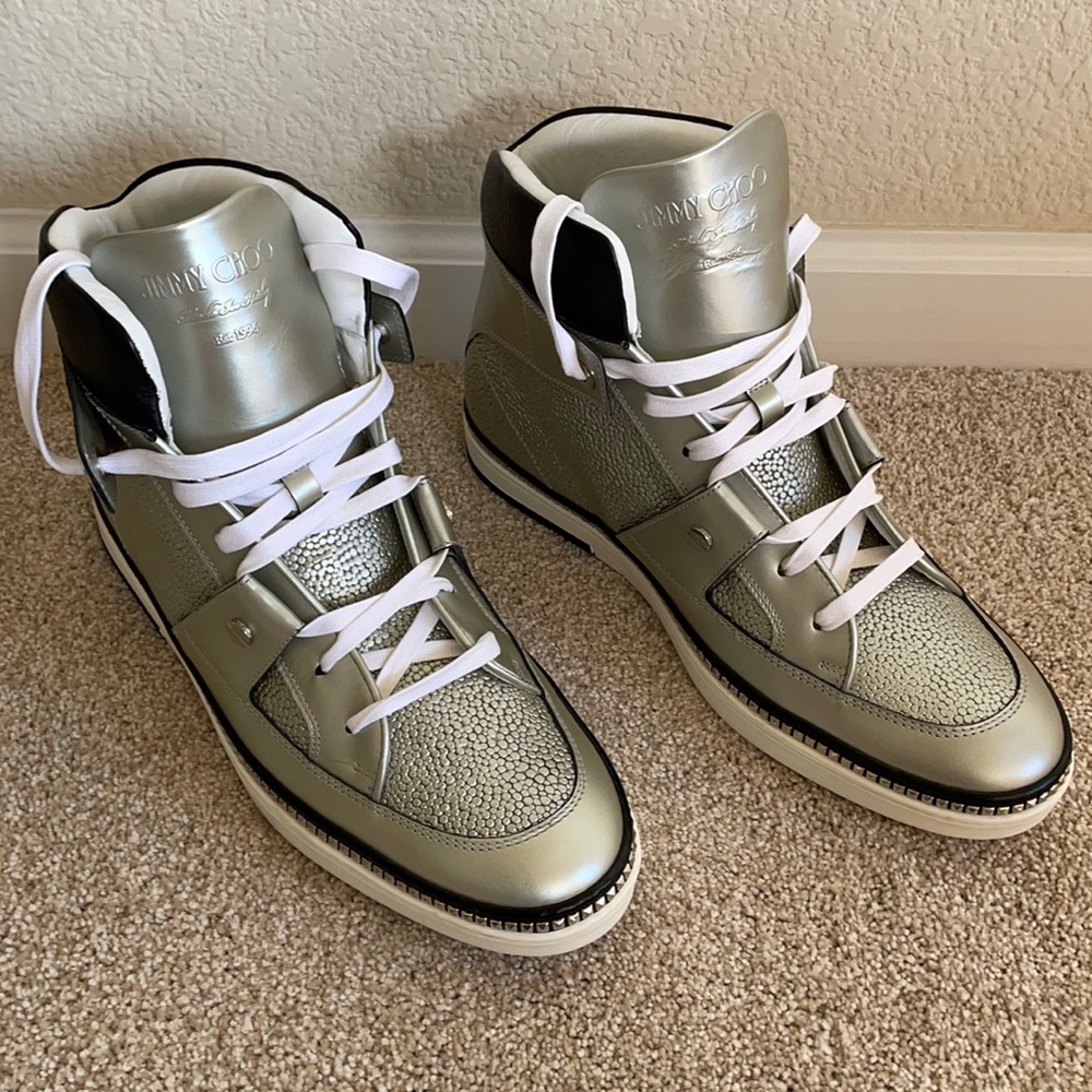 Jimmy Choo Men’s High Top Sneakers Size 44.5